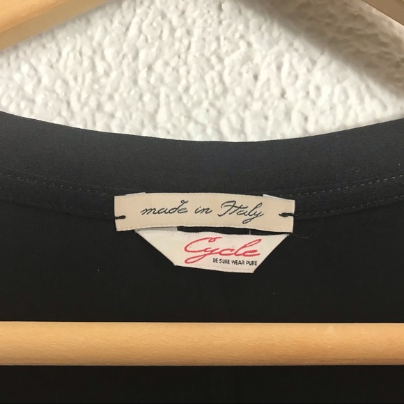 Cycle‎ XS Silk Made In Italy Black Relaxed Fit Shift Dress Quiet Luxury - Picture 5 of 6